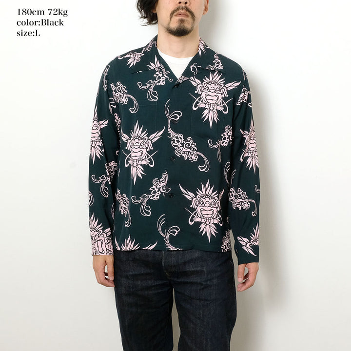 SUN SURF - L/S RAYON HAWAIIAN SHIRT - INCARNATION OF GOD - SS29601