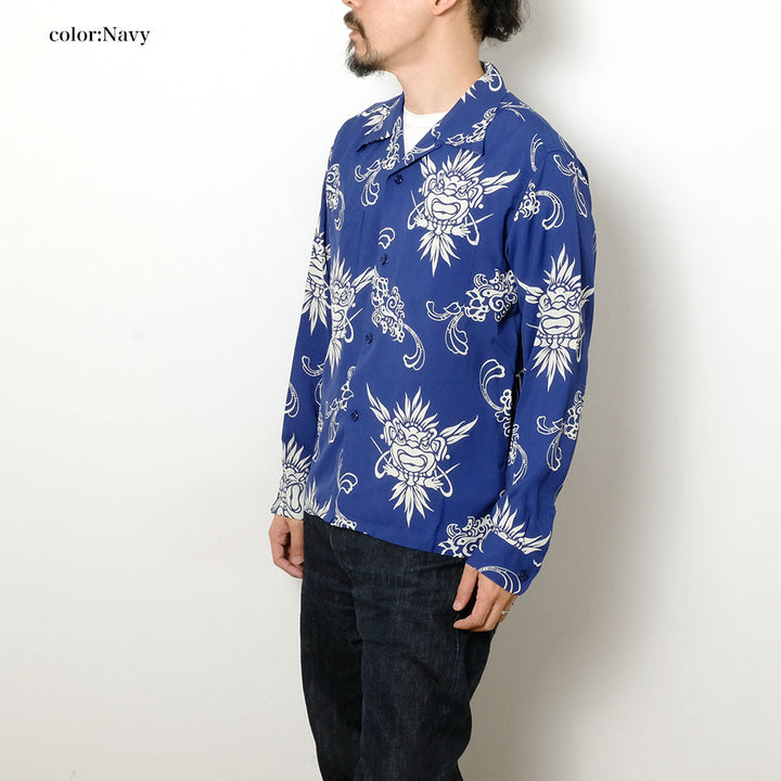 SUN SURF - L/S RAYON HAWAIIAN SHIRT - INCARNATION OF GOD - SS29601