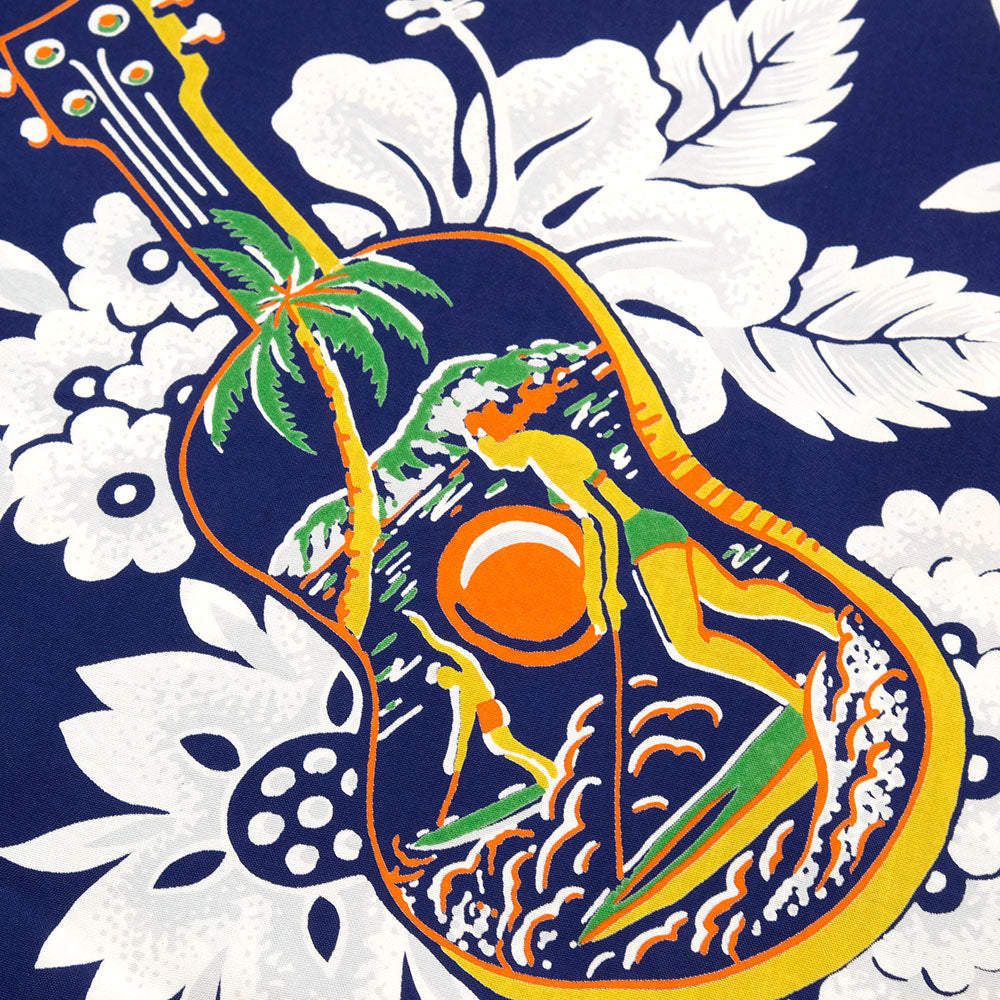 SUN SURF - L/S RAYON HAWAIIAN SHIRT - UKULELE MELODY - SS29603
