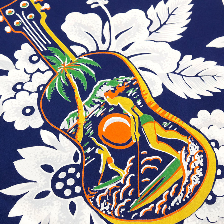 SUN SURF - L/S RAYON HAWAIIAN SHIRT - UKULELE MELODY - SS29603