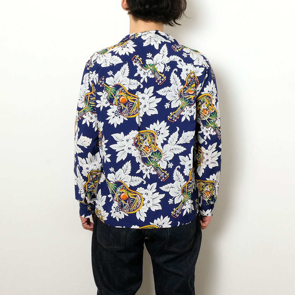 SUN SURF - L/S RAYON HAWAIIAN SHIRT - UKULELE MELODY - SS29603