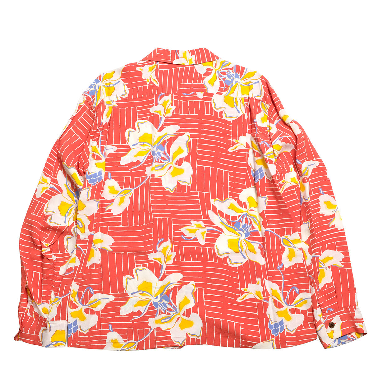 SUN SURF - L/S RAYON HAWAIIAN SHIRT - WHITE GINGER - SS29605