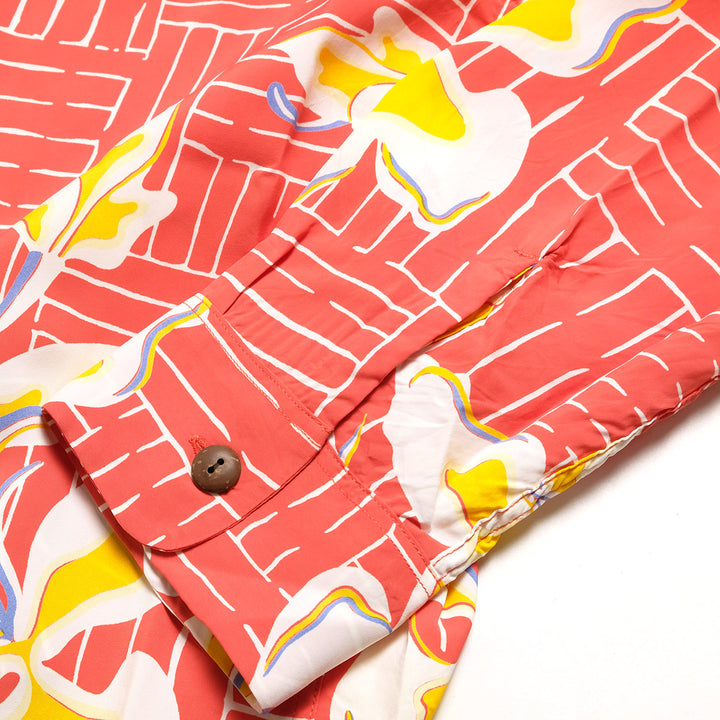 SUN SURF - L/S RAYON HAWAIIAN SHIRT - WHITE GINGER - SS29605
