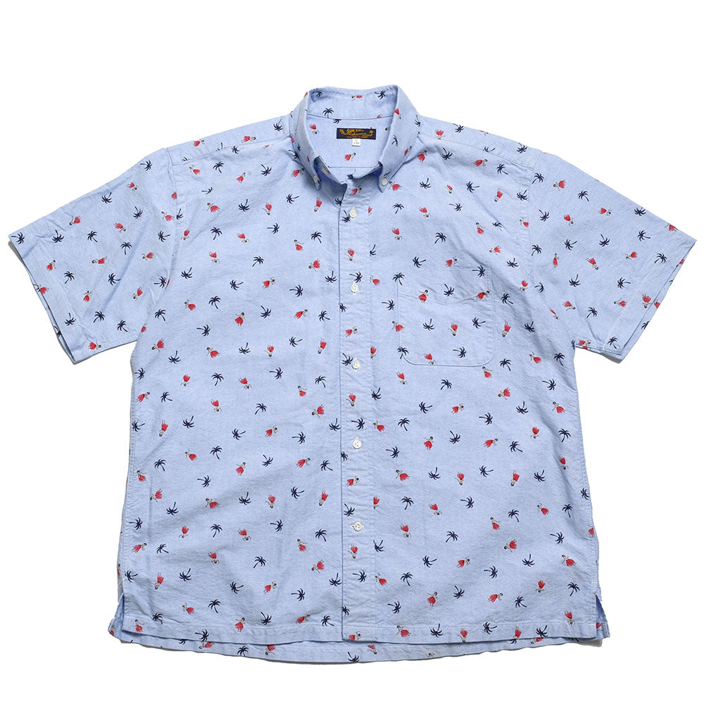 SUN SURF - COTTON OXFORD B.D. SHIRT - HULA DANCER - SS39282