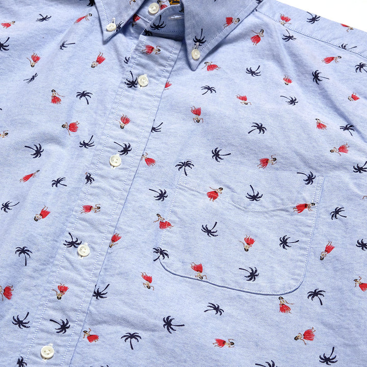 SUN SURF - COTTON OXFORD B.D. SHIRT - HULA DANCER - SS39282