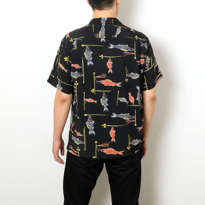 SUN SURF - HINOYA EXCLUSIVE - S/S RAYON HAWAIIAN SHIRT - KOINOBORI(Carp Streamers) - SS39350HY