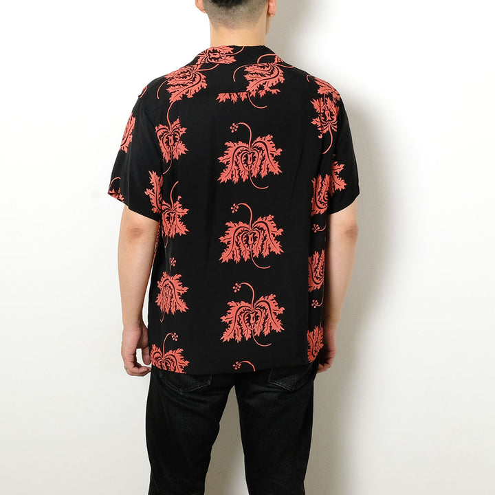 SUN SURF - S/S RAYON HAWAIIAN SHIRT - CORAL HIBISCUS - SS39412