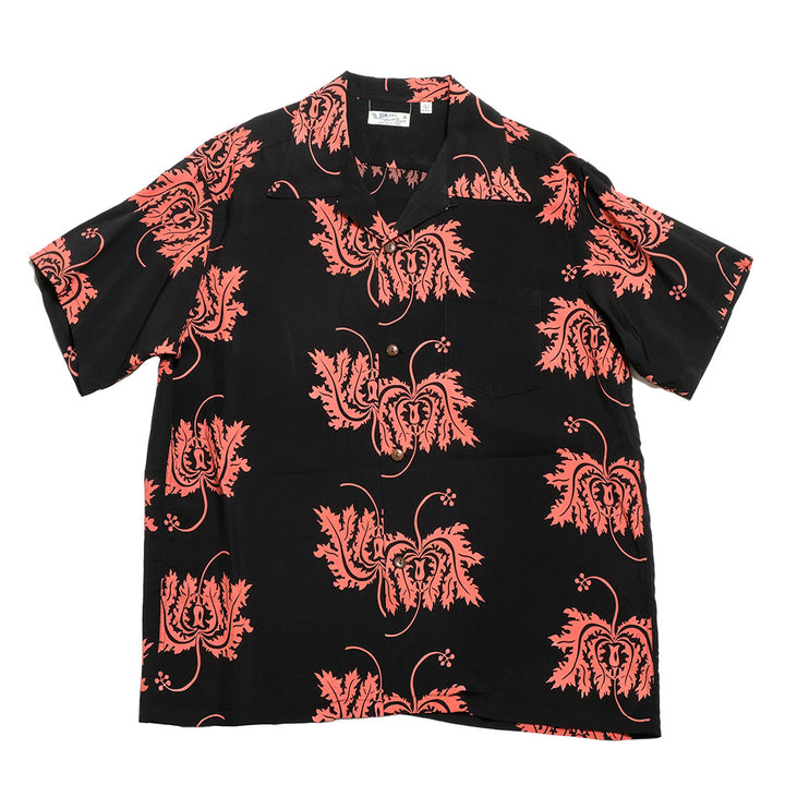 SUN SURF - S/S RAYON HAWAIIAN SHIRT - CORAL HIBISCUS - SS39412