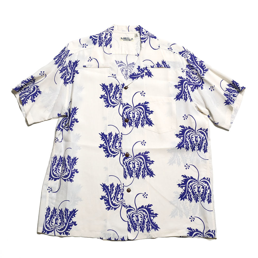 SUN SURF - S/S RAYON HAWAIIAN SHIRT - CORAL HIBISCUS - SS39412