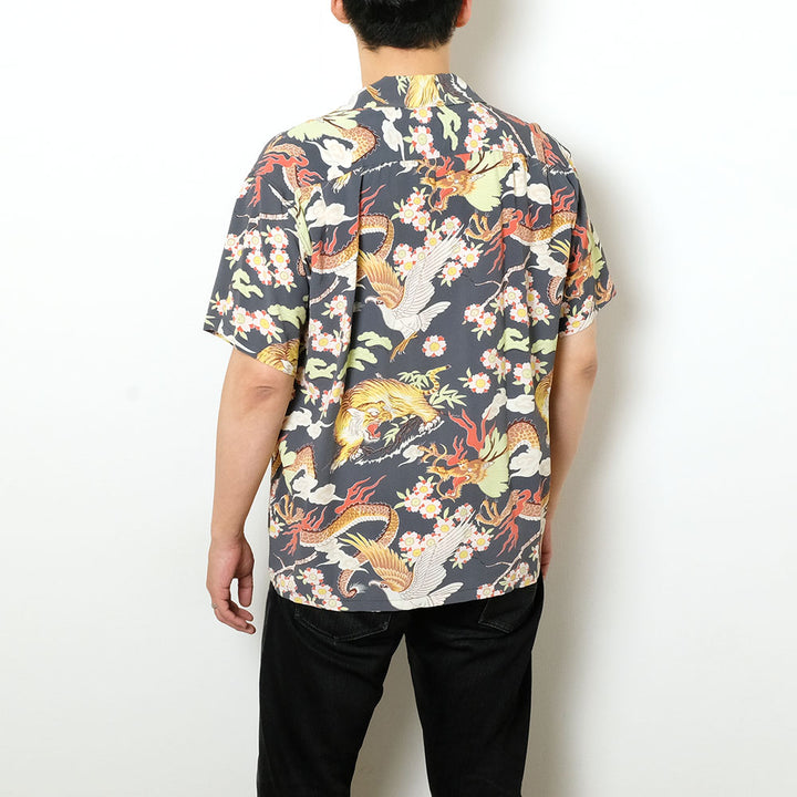 SUN SURF - S/S RAYON HAWAIIAN SHIRT - THE TRIANGULAR FIGHT - SS39414