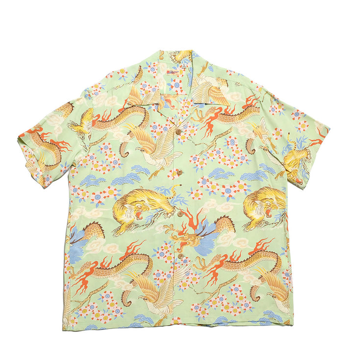 SUN SURF - S/S RAYON HAWAIIAN SHIRT - THE TRIANGULAR FIGHT - SS39414