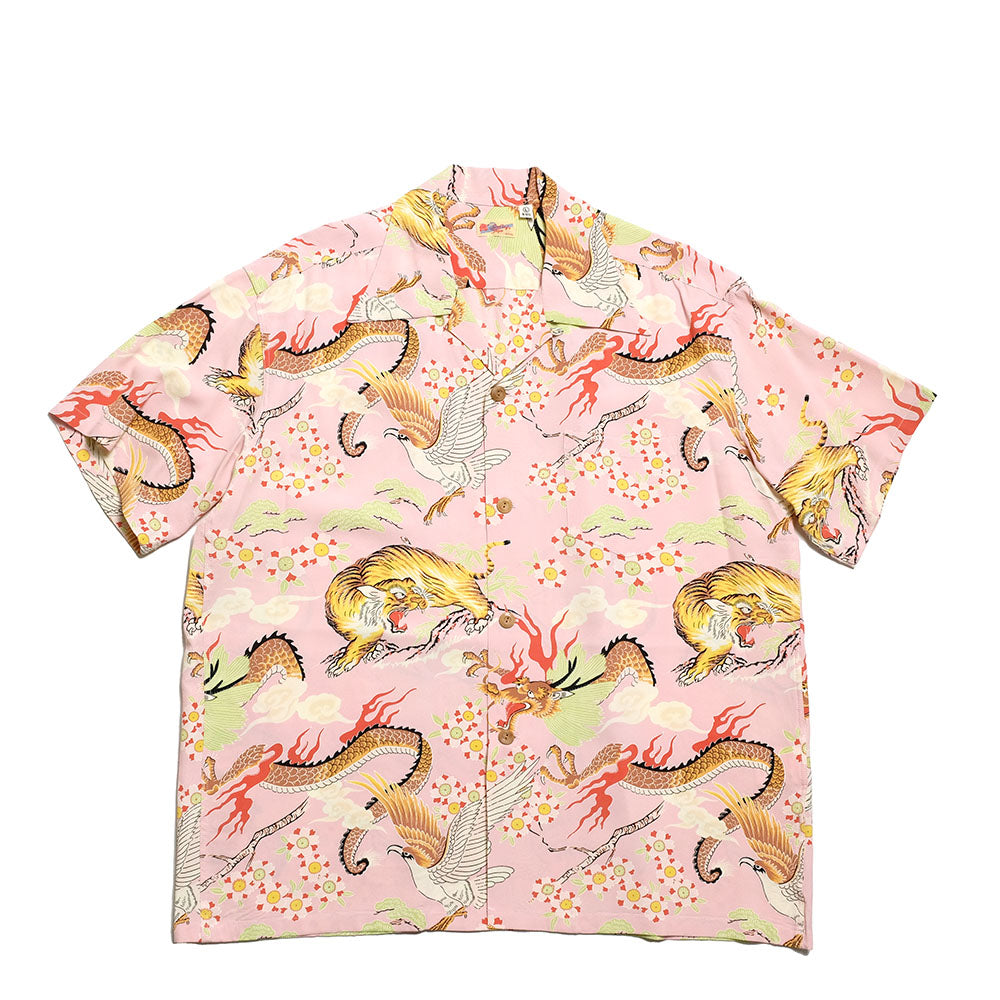 SUN SURF - S/S RAYON HAWAIIAN SHIRT - THE TRIANGULAR FIGHT - SS39414