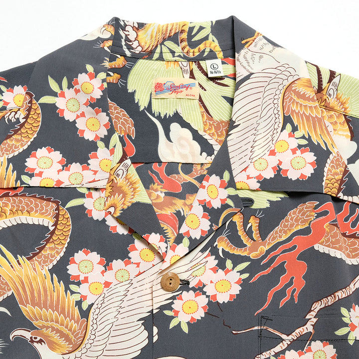 SUN SURF - S/S RAYON HAWAIIAN SHIRT - THE TRIANGULAR FIGHT - SS39414