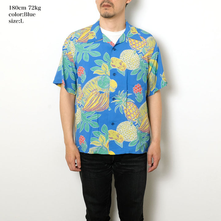 SUN SURF - S/S RAYON HAWAIIAN SHIRT - TROPICAL FRUITS - SS39415