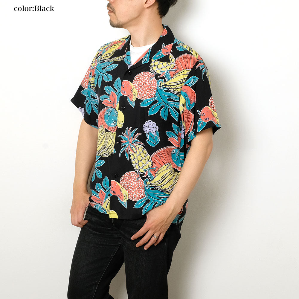 SUN SURF - S/S RAYON HAWAIIAN SHIRT - TROPICAL FRUITS - SS39415
