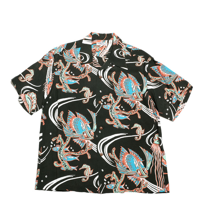 SUN SURF - S/S RAYON HAWAIIAN SHIRT - BUG EYED FISH - SS39417