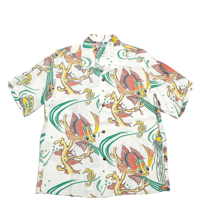 SUN SURF - S/S RAYON HAWAIIAN SHIRT - BUG EYED FISH - SS39417