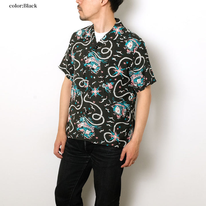 SUN SURF - S/S RAYON HAWAIIAN SHIRT - AGE OF DISCOVERY - SS39429