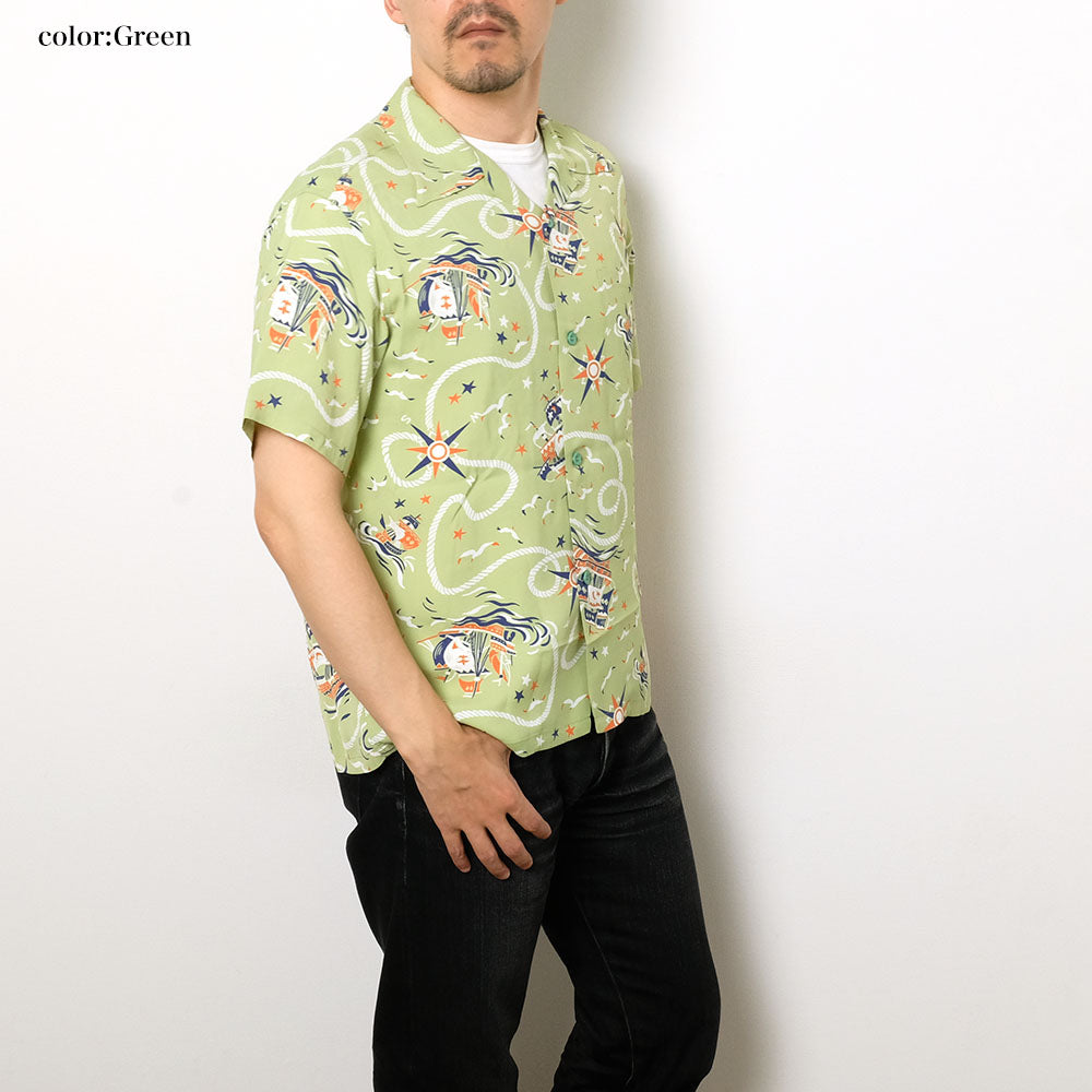 SUN SURF - S/S RAYON HAWAIIAN SHIRT - AGE OF DISCOVERY - SS39429