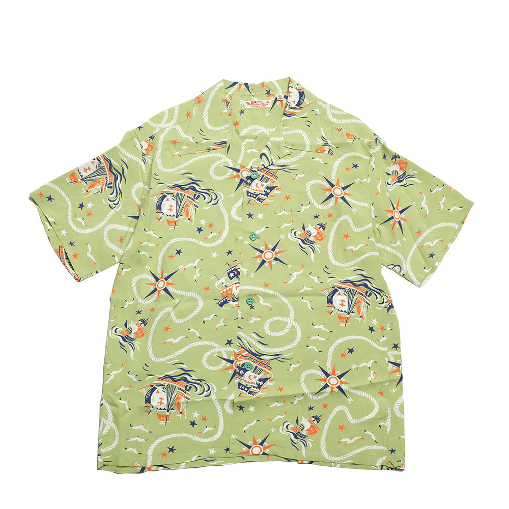 SUN SURF - S/S RAYON HAWAIIAN SHIRT - AGE OF DISCOVERY - SS39429