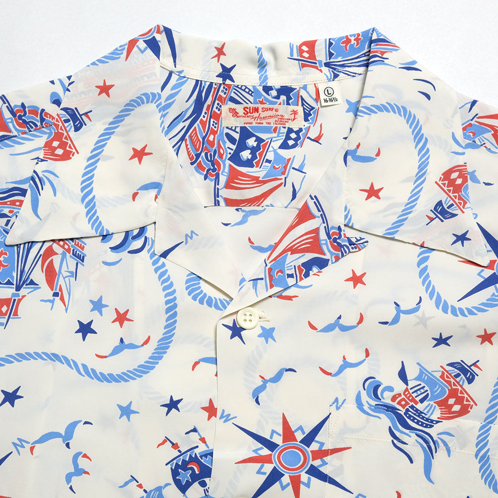SUN SURF - S/S RAYON HAWAIIAN SHIRT - AGE OF DISCOVERY - SS39429