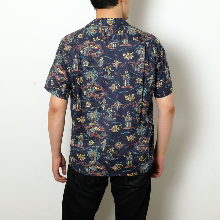 SUN SURF - COTTON LINEN SLUBYARN OPEN SHIRT - HELE-MAI-E - SS39501