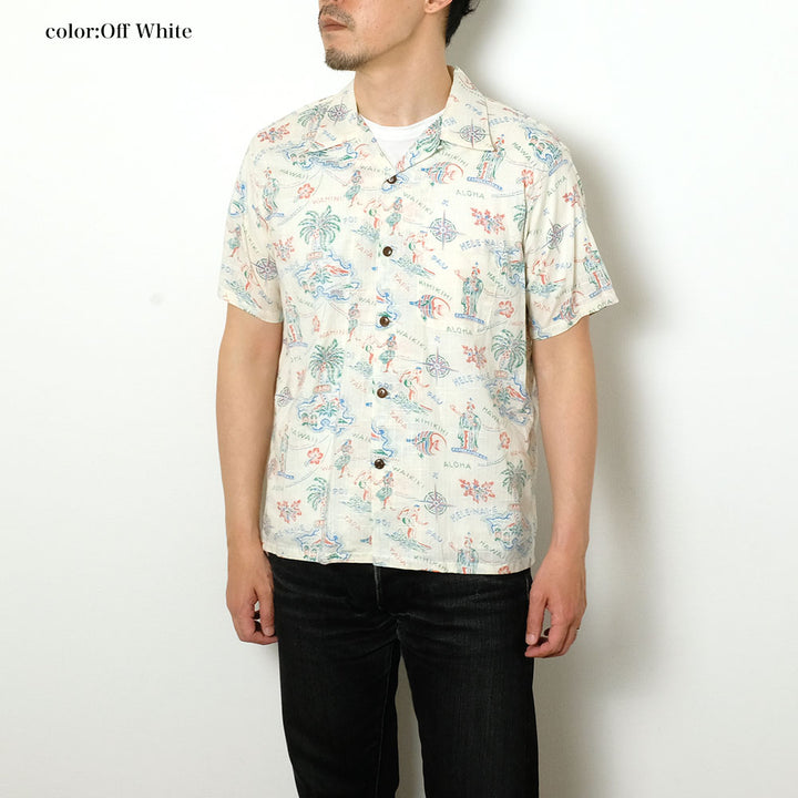 SUN SURF - COTTON LINEN SLUBYARN OPEN SHIRT - HELE-MAI-E - SS39501