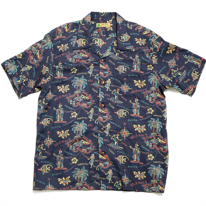 SUN SURF - COTTON LINEN SLUBYARN OPEN SHIRT - HELE-MAI-E - SS39501