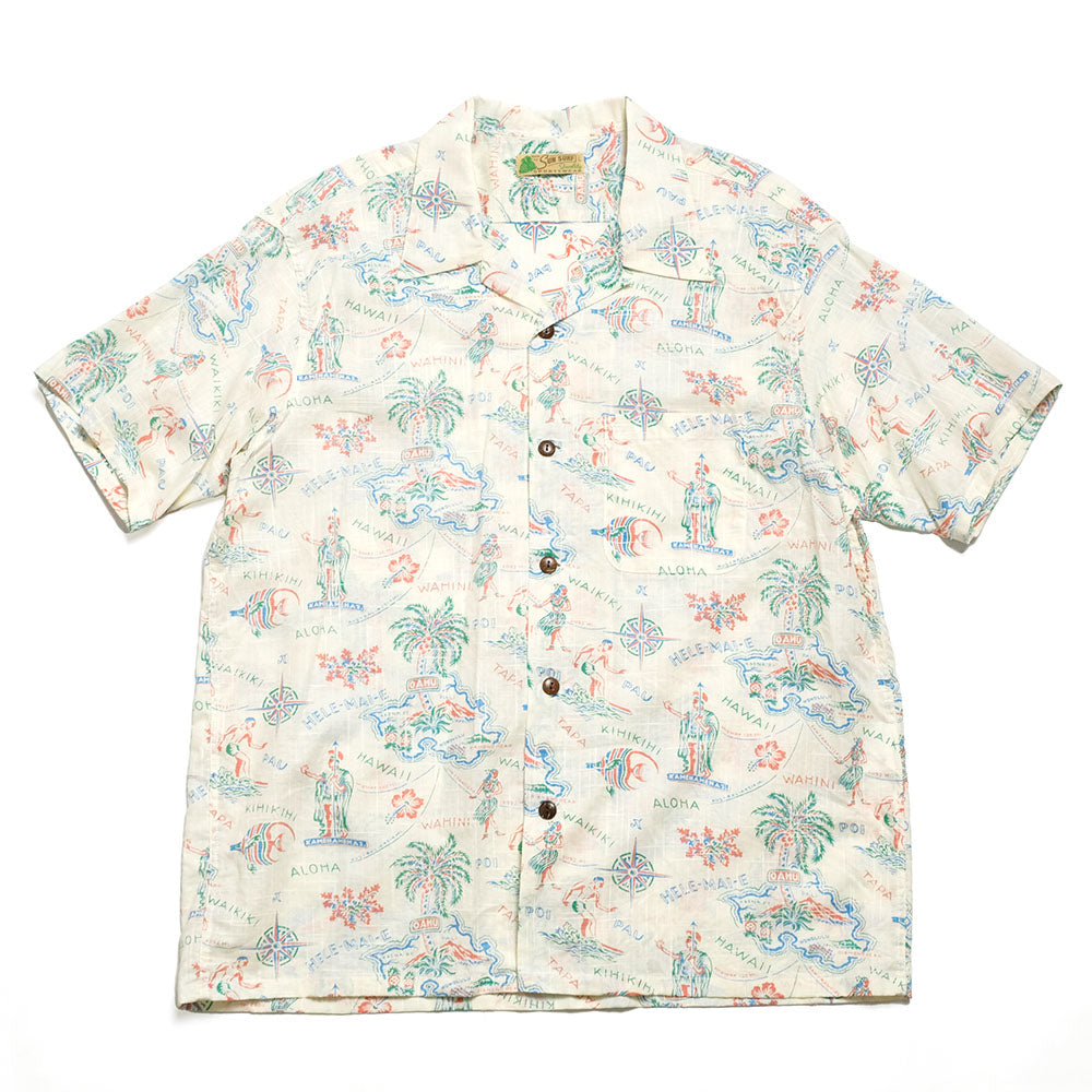 SUN SURF - COTTON LINEN SLUBYARN OPEN SHIRT - HELE-MAI-E - SS39501