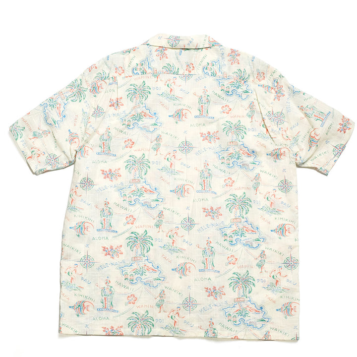 SUN SURF - COTTON LINEN SLUBYARN OPEN SHIRT - HELE-MAI-E - SS39501