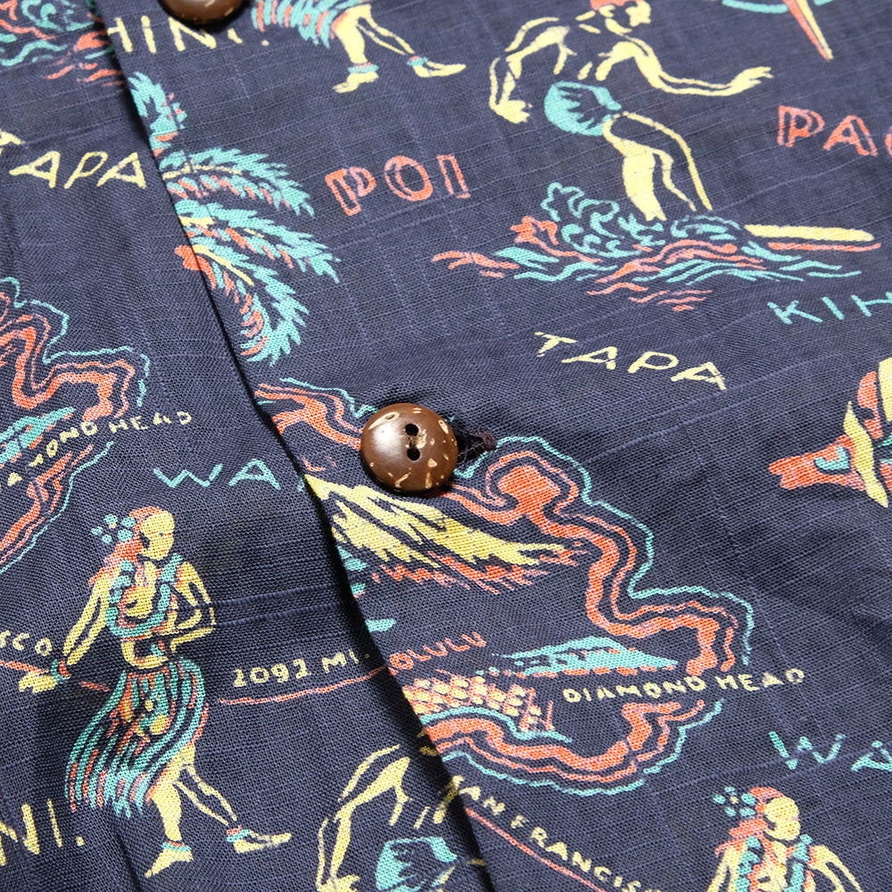 SUN SURF - COTTON LINEN SLUBYARN OPEN SHIRT - HELE-MAI-E - SS39501