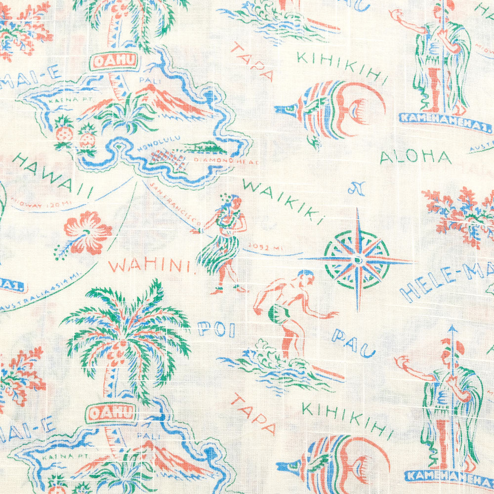 SUN SURF - COTTON LINEN SLUBYARN OPEN SHIRT - HELE-MAI-E - SS39501