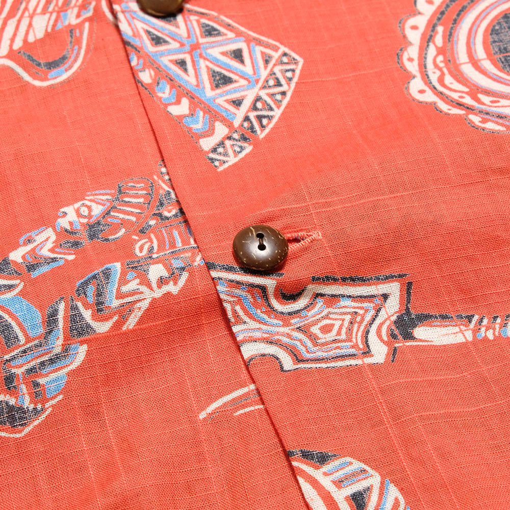 SUN SURF - COTTON LINEN SLUBYARN OPEN SHIRT - NATIVE MASK - SS39502