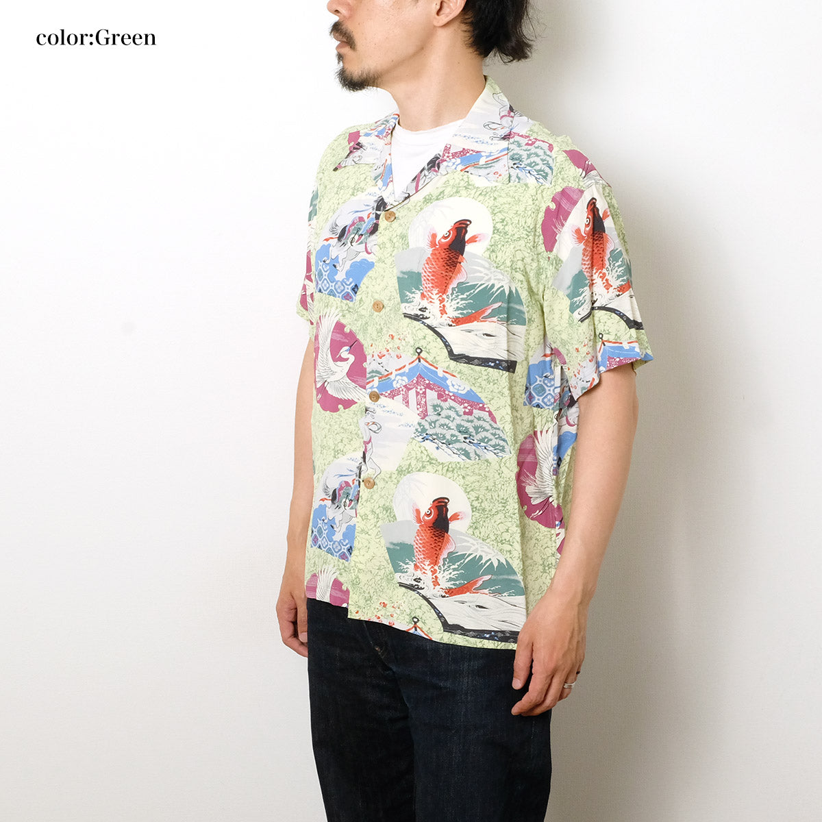 SUN SURF - S/S RAYON HAWAIIAN SHIRT - JAPANESE QUAINT DESIGN