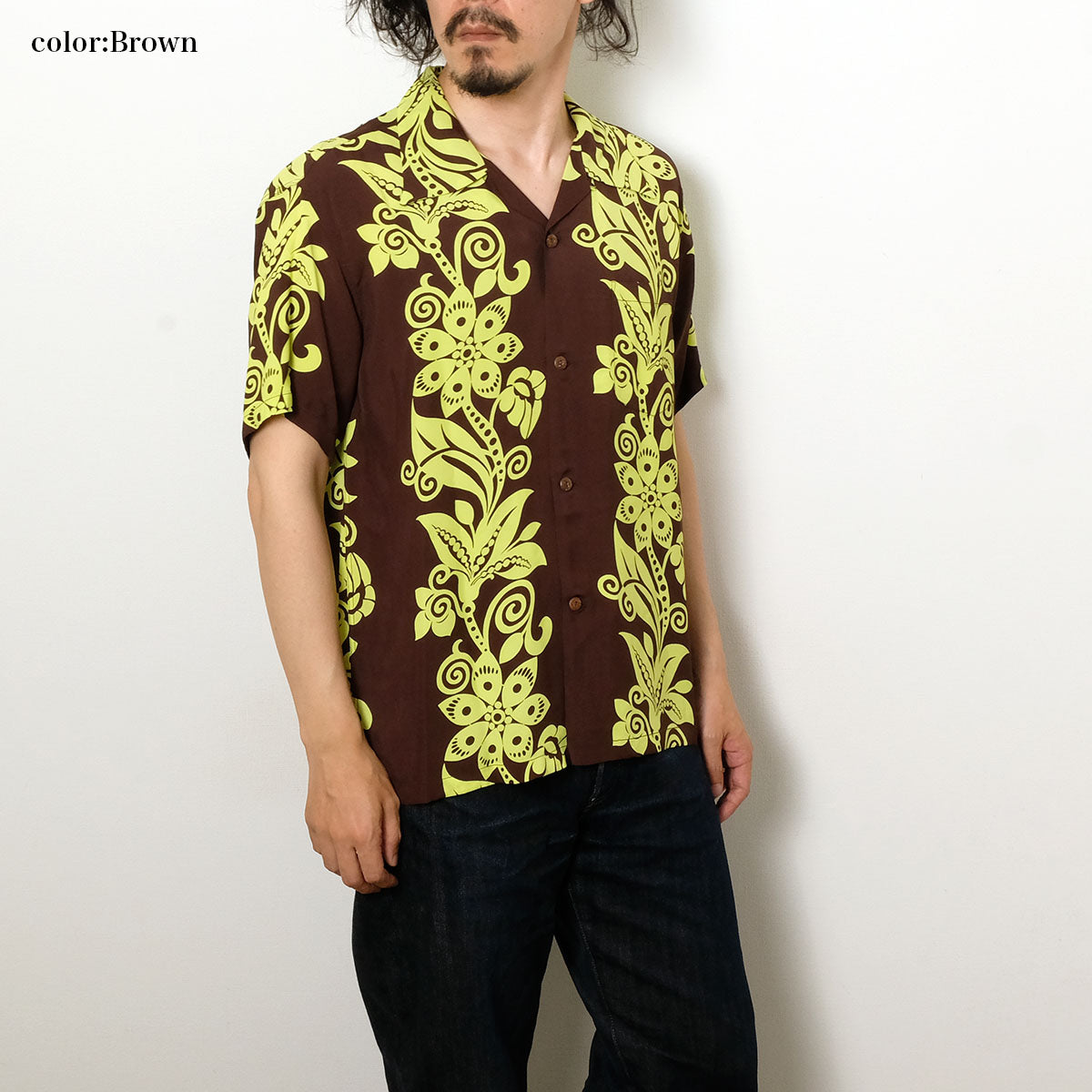 SUN SURF - S/S RAYON HAWAIIAN SHIRT - PICTOGRAPH FLOWER - SS39616