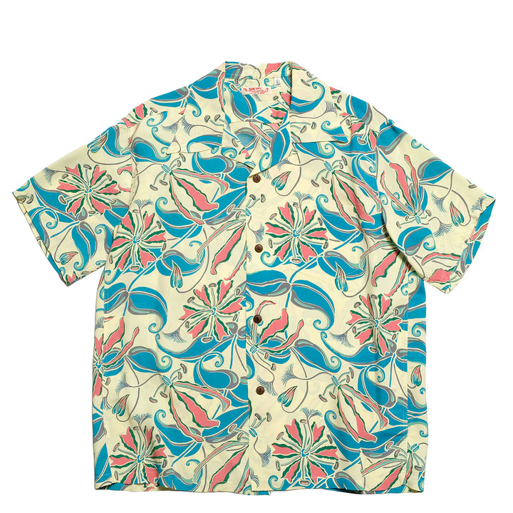 SUN SURF - S/S RAYON HAWAIIAN SHIRT - SPIDER LILY - SS39619