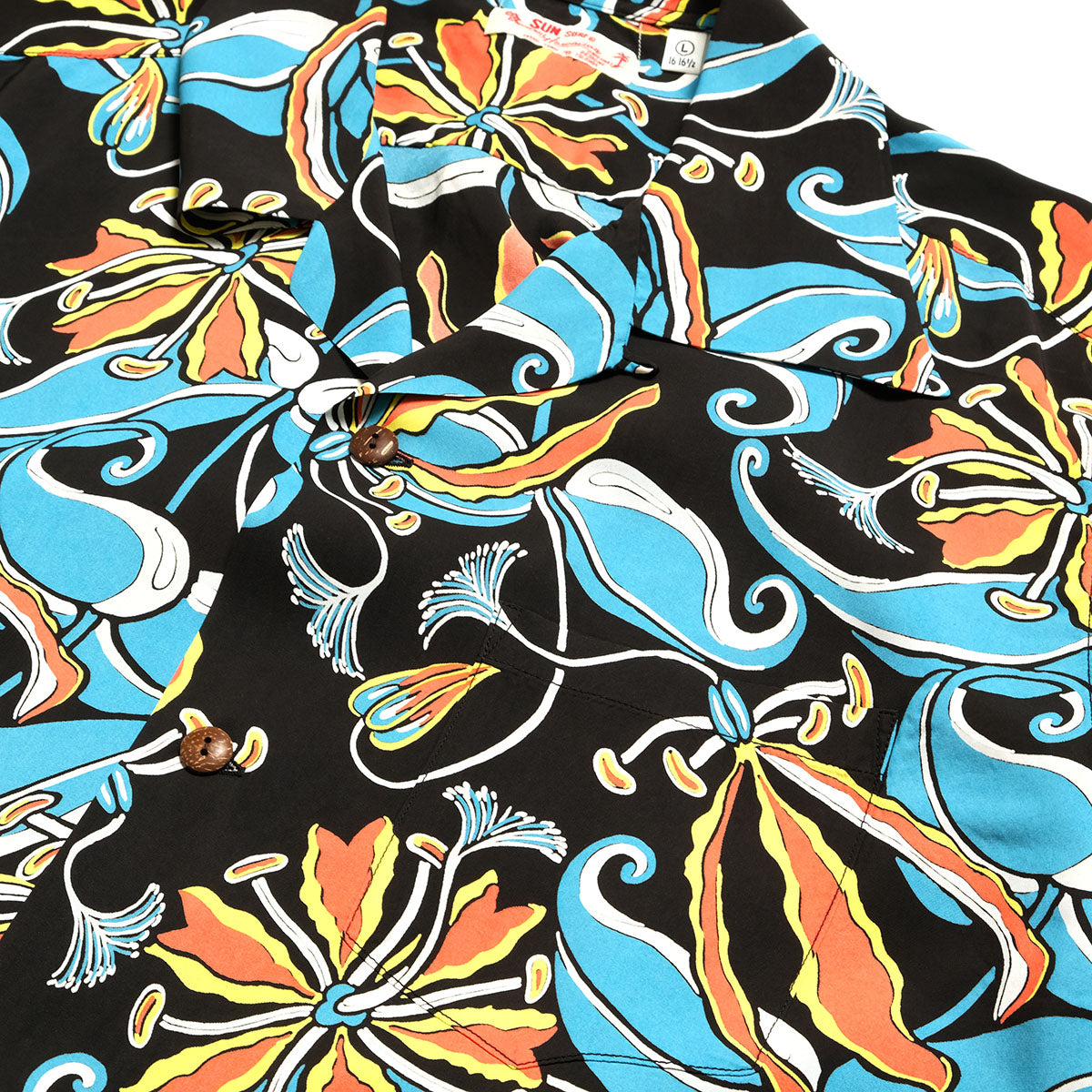 SUN SURF - S/S RAYON HAWAIIAN SHIRT - SPIDER LILY - SS39619