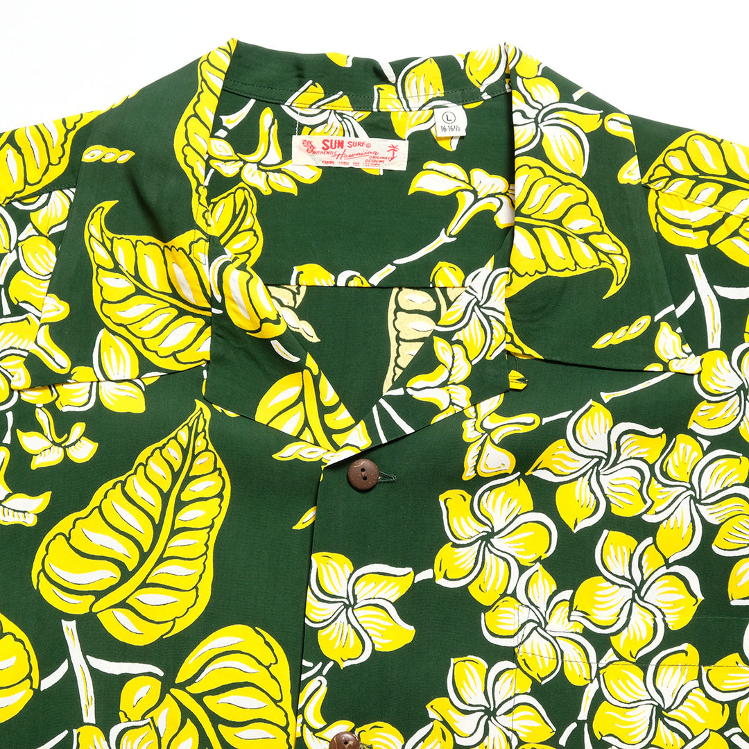 SUN SURF - S/S RAYON HAWAIIAN SHIRT - PLUMERIA BLOSSOMS - SS39621