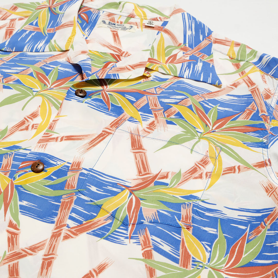 SUN SURF - S/S RAYON HAWAIIAN SHIRT - BAMBOO GRASSLANDS - SS39625