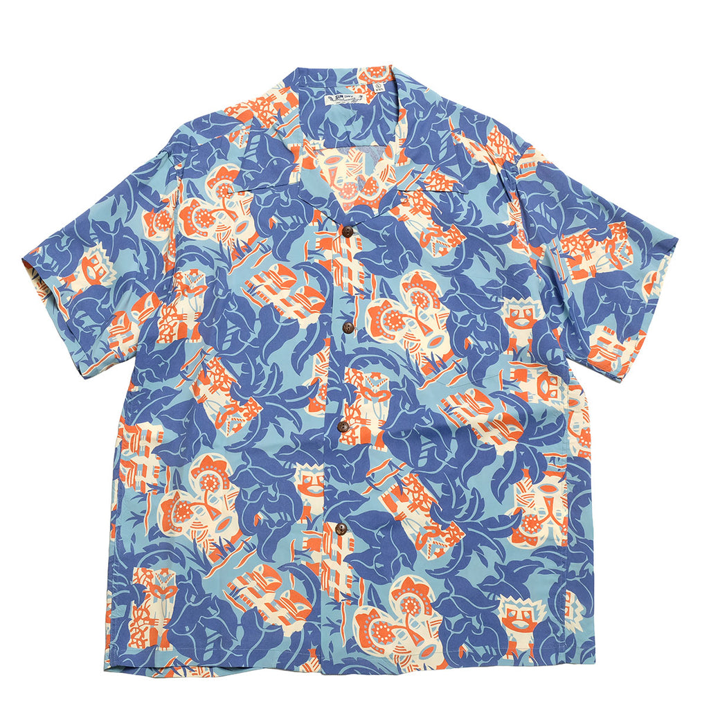 希少！90s sunsurf SUNTORY cocktailbar Aloha SUN SURF - S/S RAYON HAWAIIAN SHIRT - FUN ISLAND - SS39628