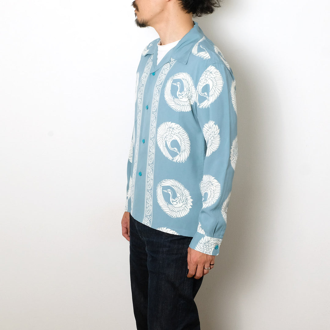 SUN SURF - STORE LIMITED - L/S RAYON HAWAIIAN SHIRT - ORIENTAL BORDER - SS39629LS