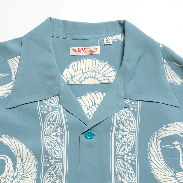 SUN SURF - STORE LIMITED - L/S RAYON HAWAIIAN SHIRT - ORIENTAL BORDER - SS39629LS