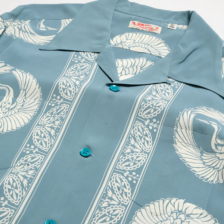 SUN SURF - STORE LIMITED - L/S RAYON HAWAIIAN SHIRT - ORIENTAL BORDER - SS39629LS