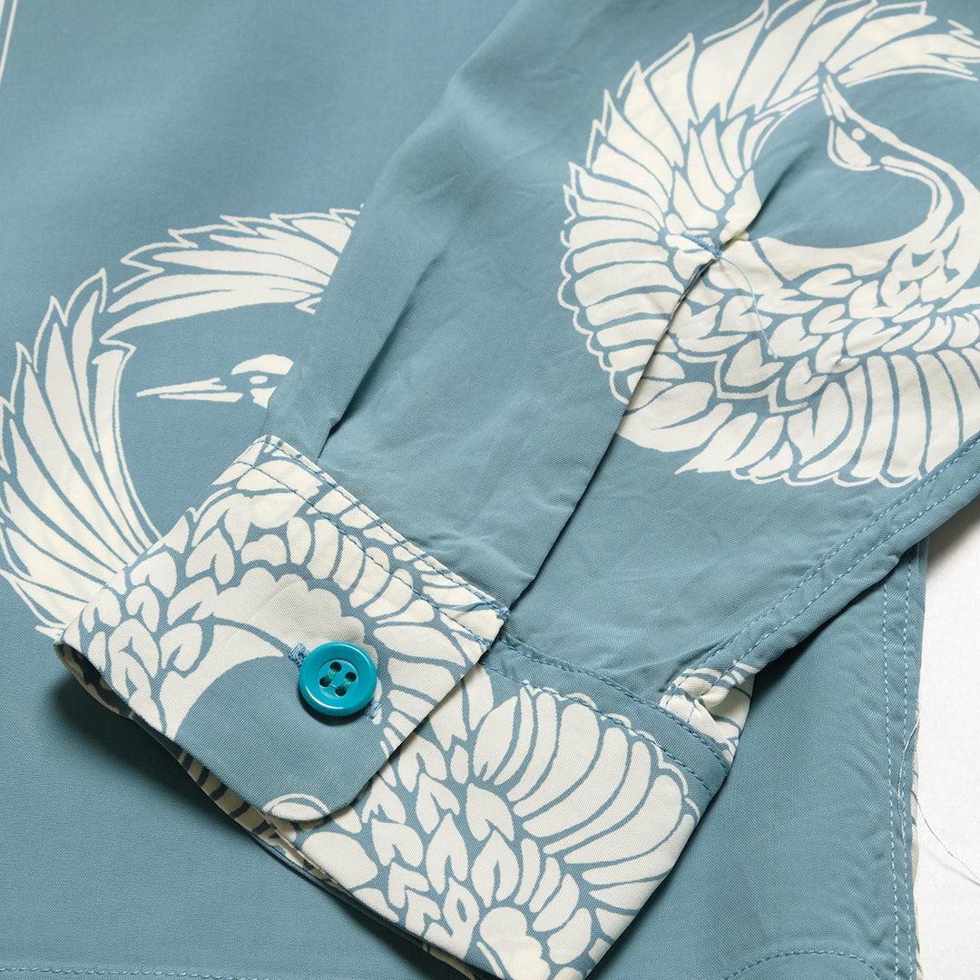 SUN SURF - STORE LIMITED - L/S RAYON HAWAIIAN SHIRT - ORIENTAL BORDER - SS39629LS