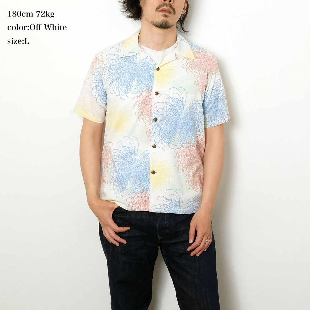 SUN SURF - COTTON LINEN SLUBYARN OPEN SHIRT - CHRYSANTHEMUM -  - SS39694