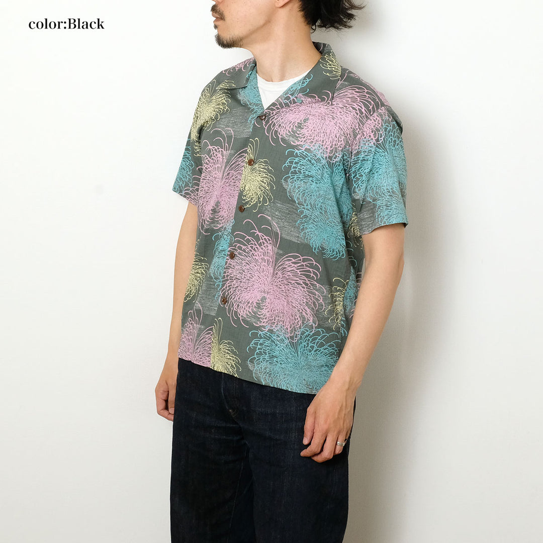 SUN SURF - COTTON LINEN SLUBYARN OPEN SHIRT - CHRYSANTHEMUM -  - SS39694