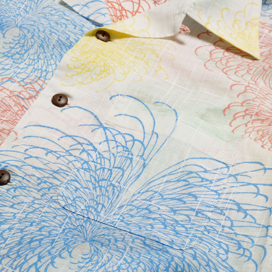 SUN SURF - COTTON LINEN SLUBYARN OPEN SHIRT - CHRYSANTHEMUM -  - SS39694