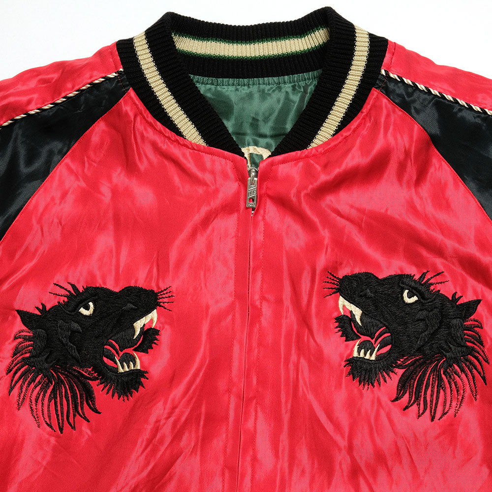 TAILOR TOYO - Acetate Souvenir Jacket - BLACK TIGER x GOLD DRAGON - TT15491-165