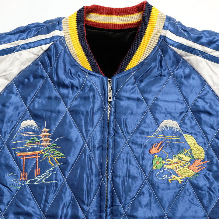 TAILOR TOYO - HINOYA EXCLUSIVE - Mid 1950s Style Velveteen Souvenir Jacket - ROARING TIGER × LANDSCAPE - TT15664HY