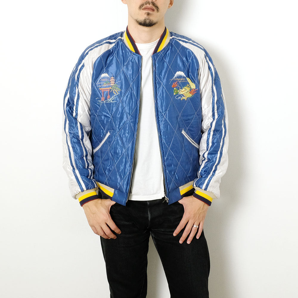 TAILOR TOYO - HINOYA EXCLUSIVE - Mid 1950s Style Velveteen Souvenir Jacket - ROARING TIGER × LANDSCAPE - TT15664HY